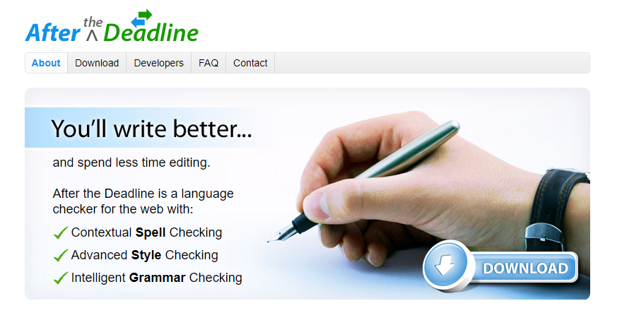 Grammar Checkers to Find and Correct Writing Mistakes:After the Deadline