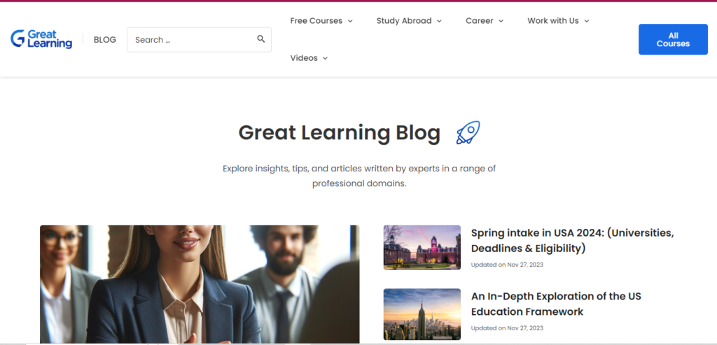 My Great Learning blog