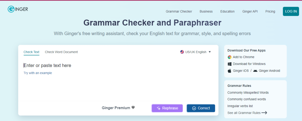 Grammar Checkers to Find and Correct Writing Mistakes:Ginger Software